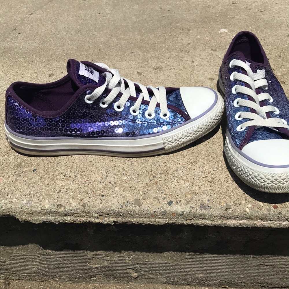 Sparkly Purple Ombré Converse